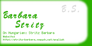 barbara stritz business card